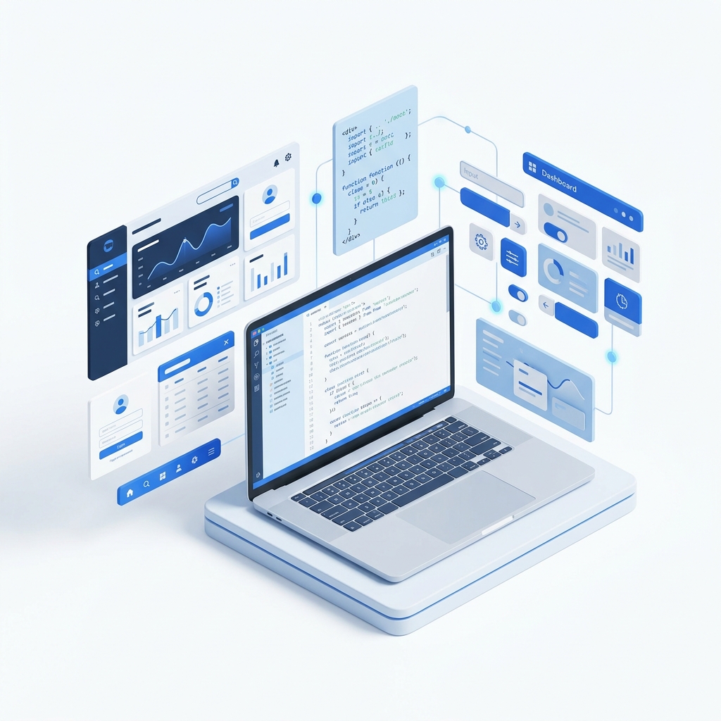 Custom Software Development Illustration